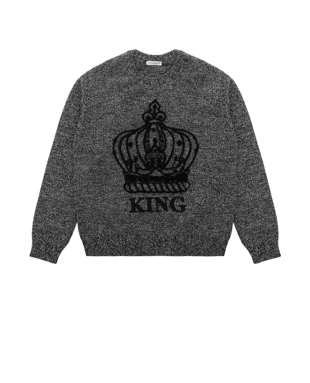 Шерстяной джемпер Dolce&Gabbana Kids L4KW41-JAMYK-S, серый цвет • Купить в интернет-магазине Kameron