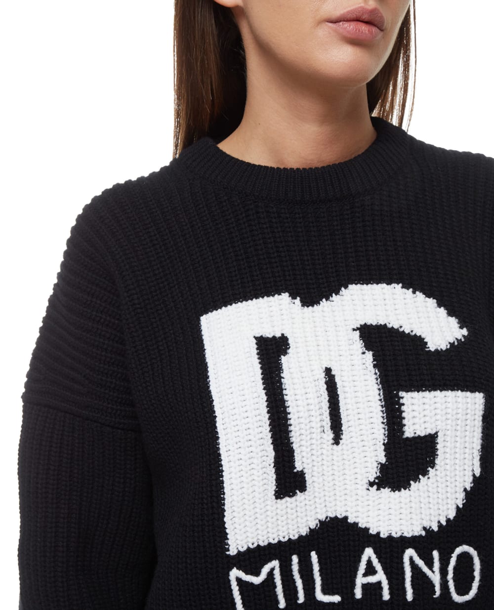 Шерстяной свитер Dolce&Gabbana FX334Z-JBVX5, черный цвет • Купить в интернет-магазине Kameron