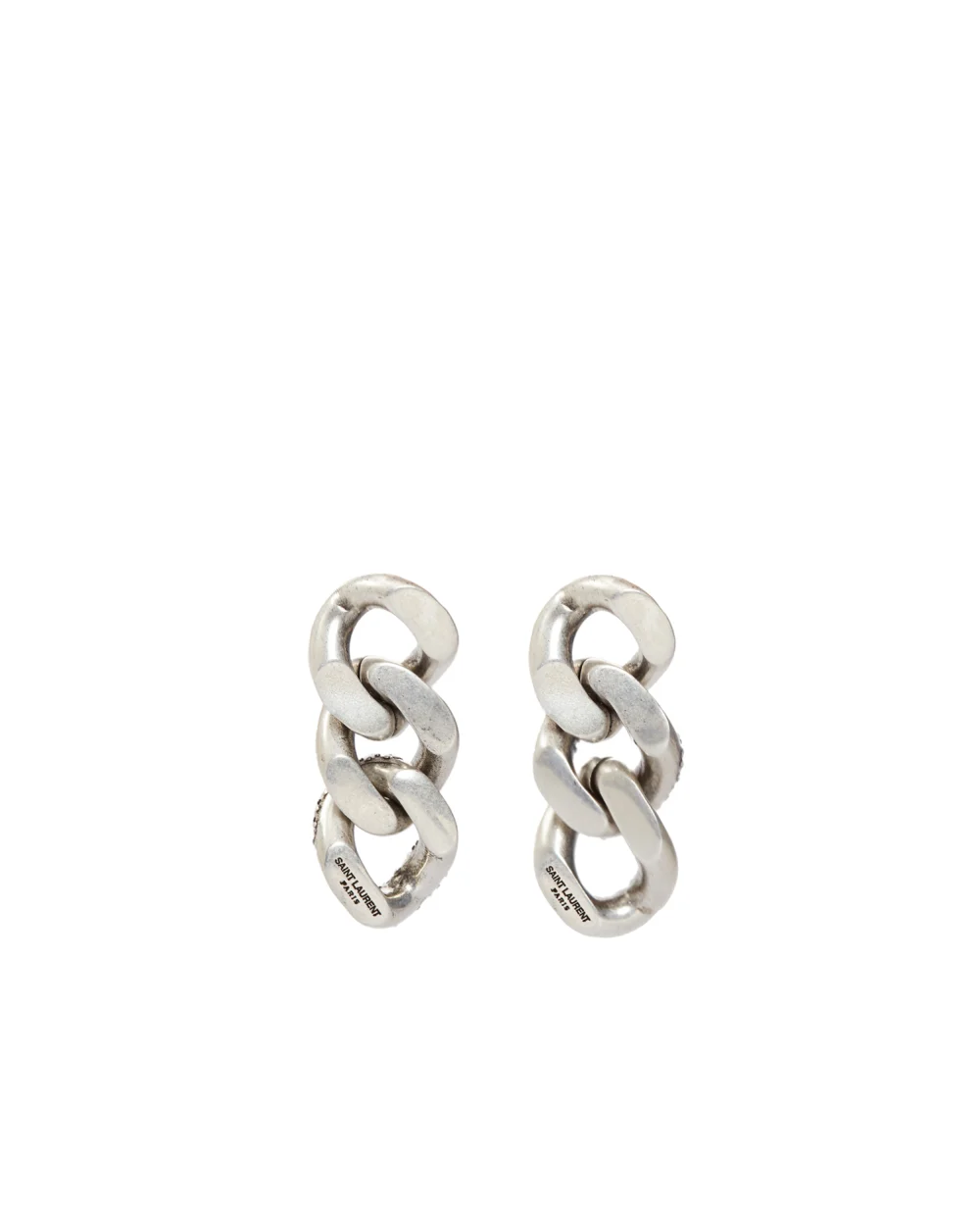Серьги Saint Laurent 691561-Y1526, серебряный цвет • Купить в интернет-магазине Kameron