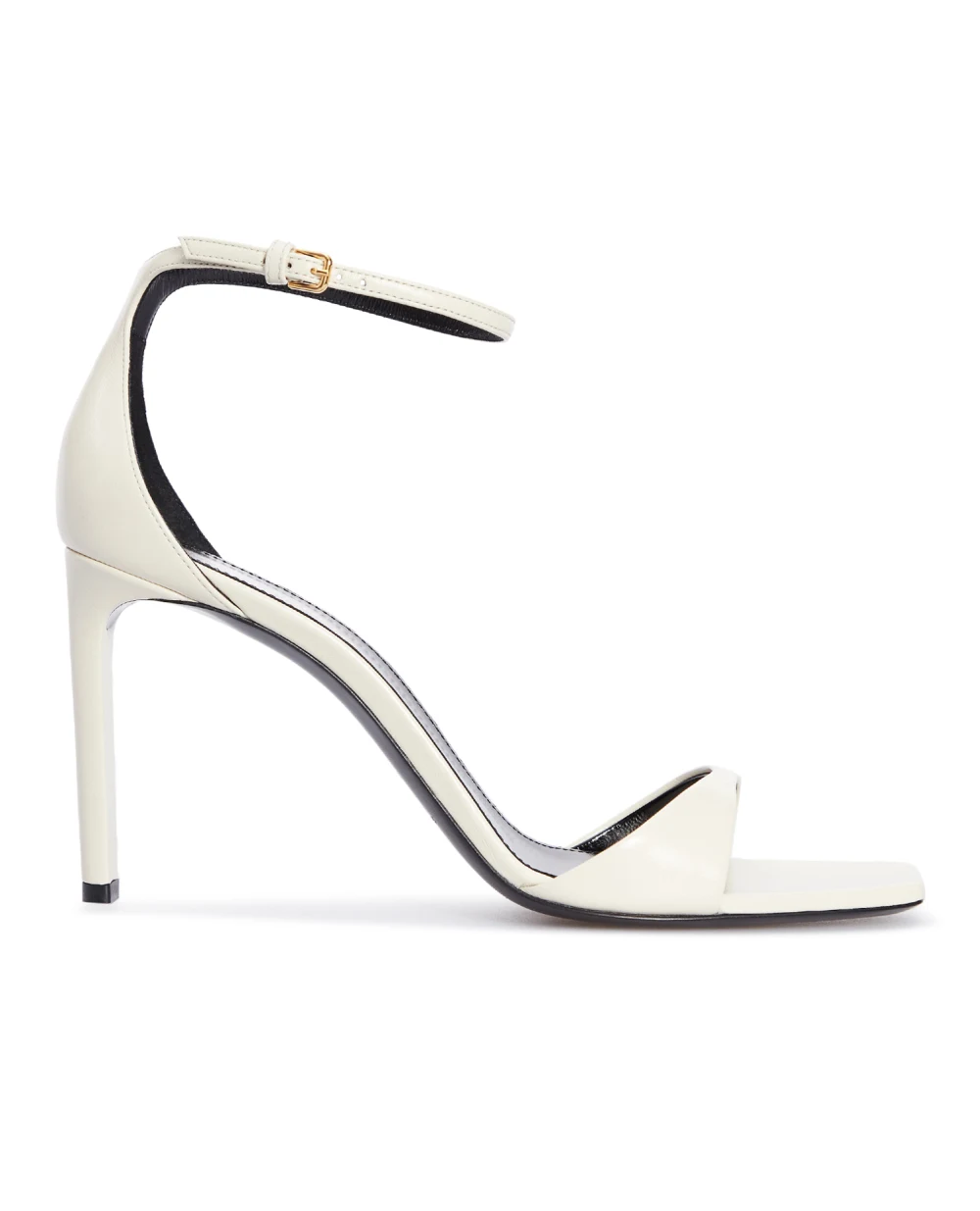 Кожаные босоножки BEA Saint Laurent 612330-AAAOE, белый цвет • Купить в интернет-магазине Kameron