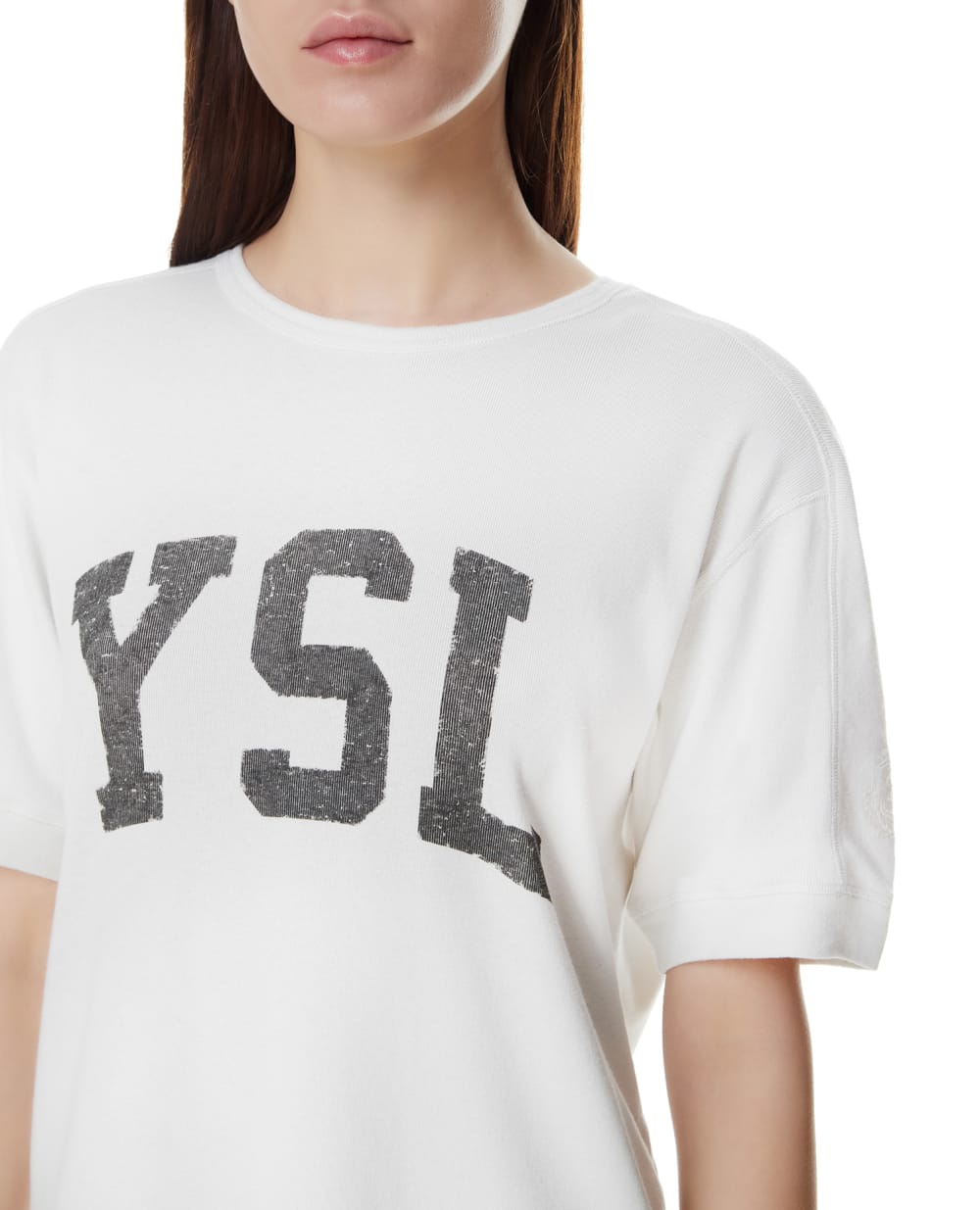 Футболка Saint Laurent 672370-Y36JG, белый цвет • Купить в интернет-магазине Kameron