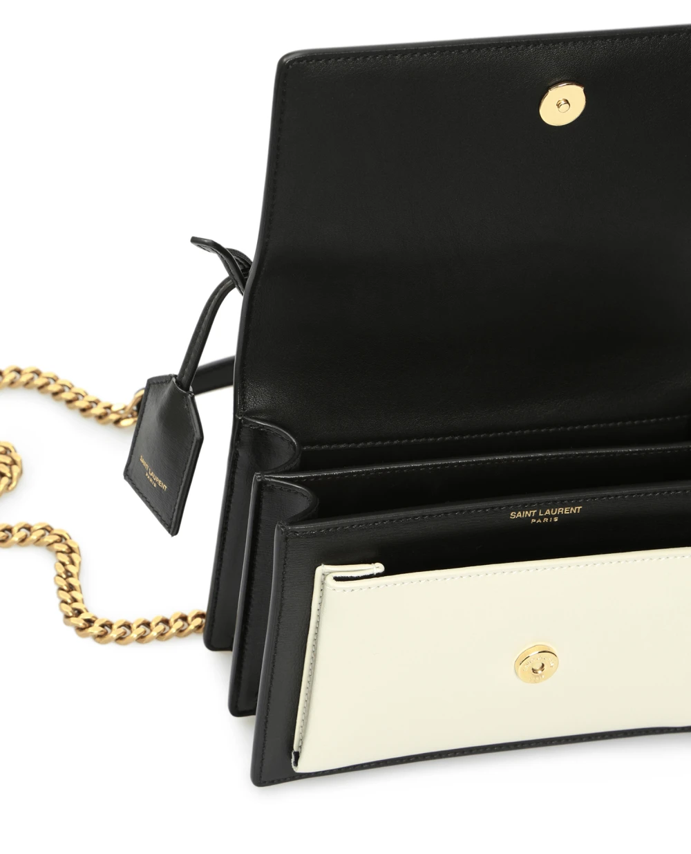 Кожаная сумка Saint Laurent 441972-D4267, черный цвет • Купить в интернет-магазине Kameron