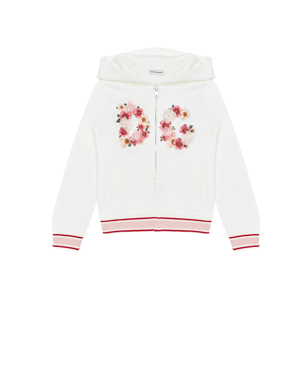 Худи Dolce&Gabbana Kids L5JWP1-G7YFB-B, белый цвет • Купить в интернет-магазине Kameron