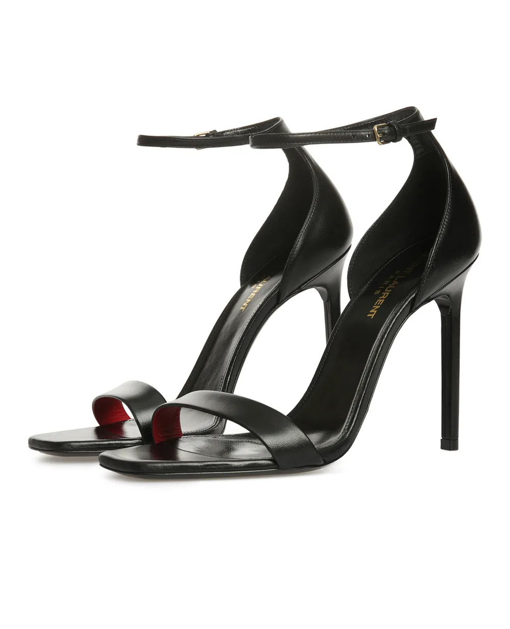 Кожаные босоножки Amber Saint Laurent 472021-AKP00, черный цвет • Купить в интернет-магазине Kameron