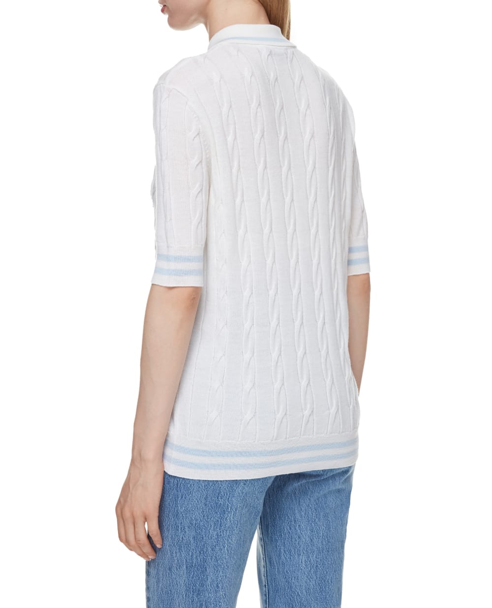 Шерстяное поло Balmain WF1GC005KA10, белый цвет • Купить в интернет-магазине Kameron