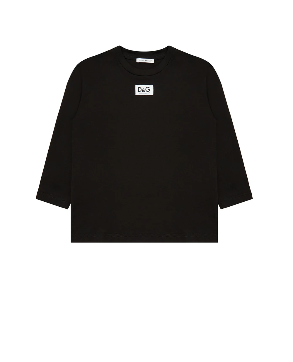 Детский лонгслив Dolce&Gabbana Kids L4JTDN-G7BFP-B, черный цвет • Купить в интернет-магазине Kameron