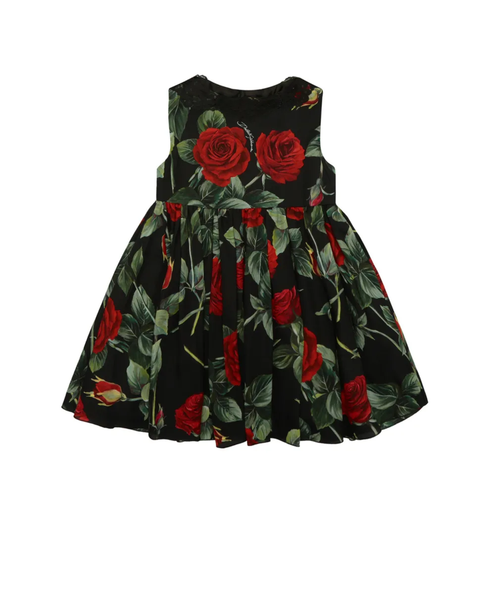 Детское платье Dolce&Gabbana Kids L52DX4-FS8CR-S, черный цвет • Купить в интернет-магазине Kameron