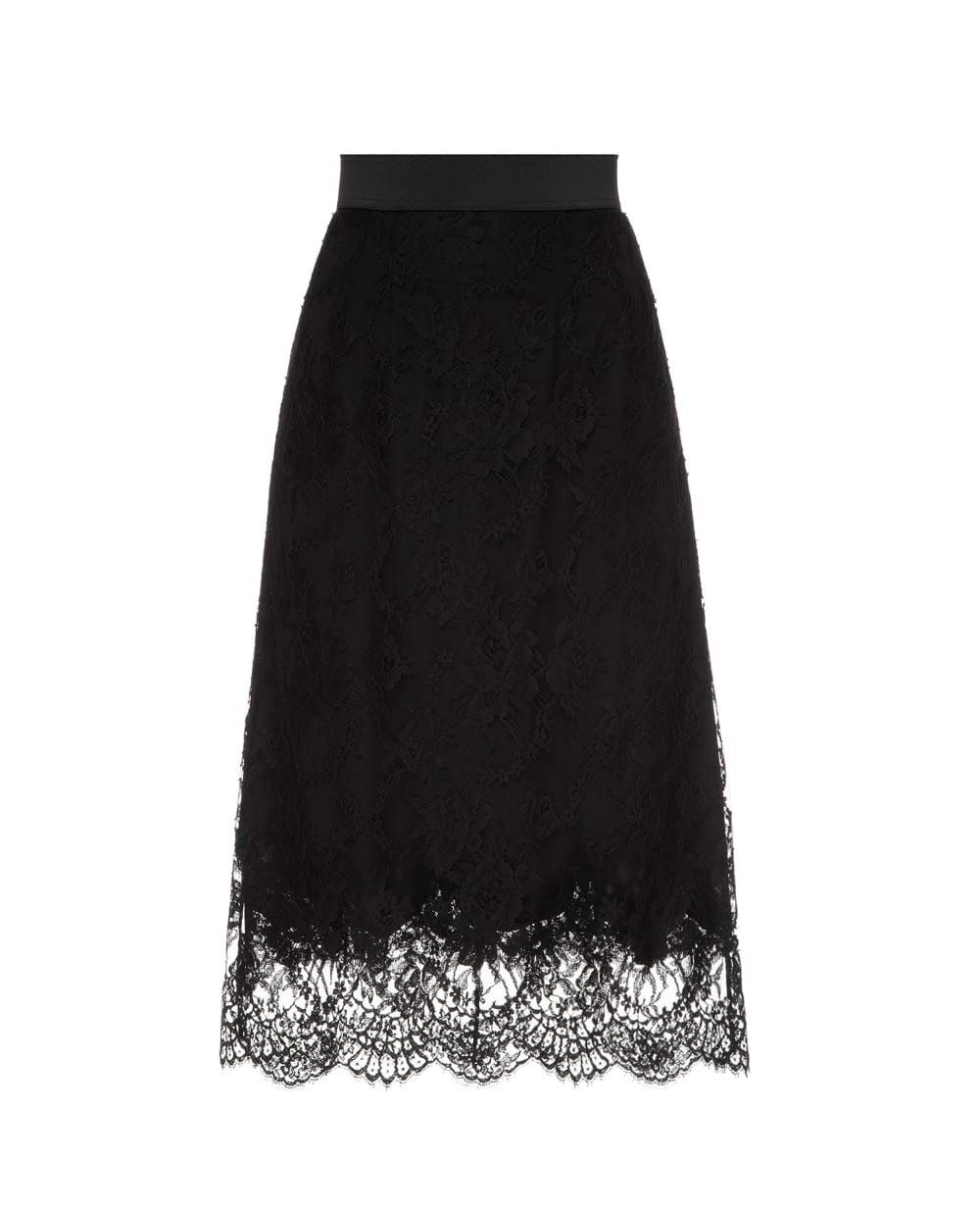 Кружевная юбка Dolce&Gabbana F4AY6T-HLMQJ, черный цвет • Купить в интернет-магазине Kameron