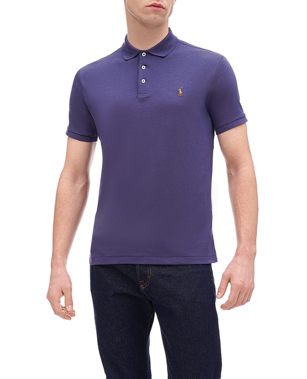 Поло Interlock Polo Ralph Lauren 710704319125, синий цвет • Купить в интернет-магазине Kameron