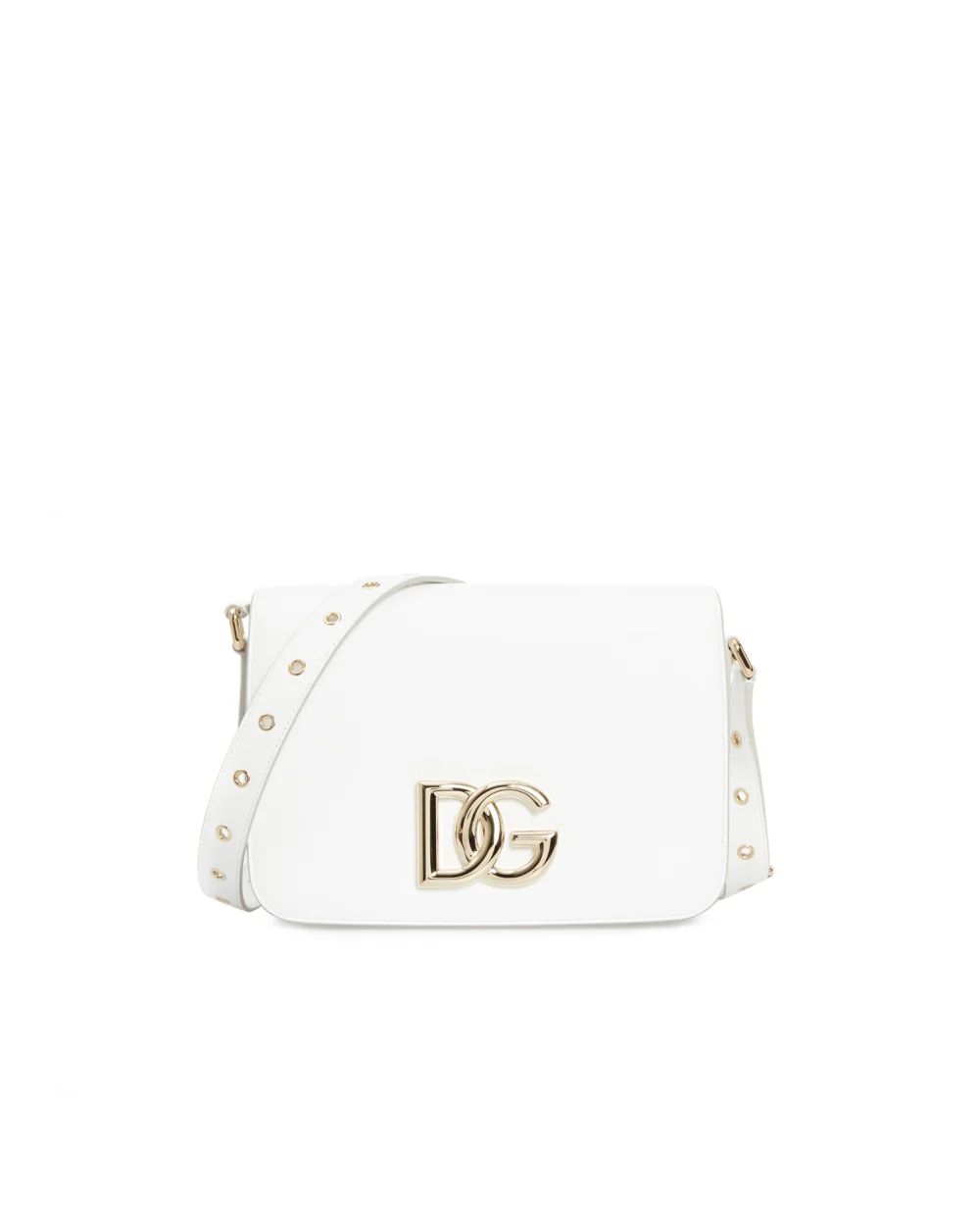 Кожаная сумка 3.5 Dolce&Gabbana BB7077-AW576, белый цвет • Купить в интернет-магазине Kameron