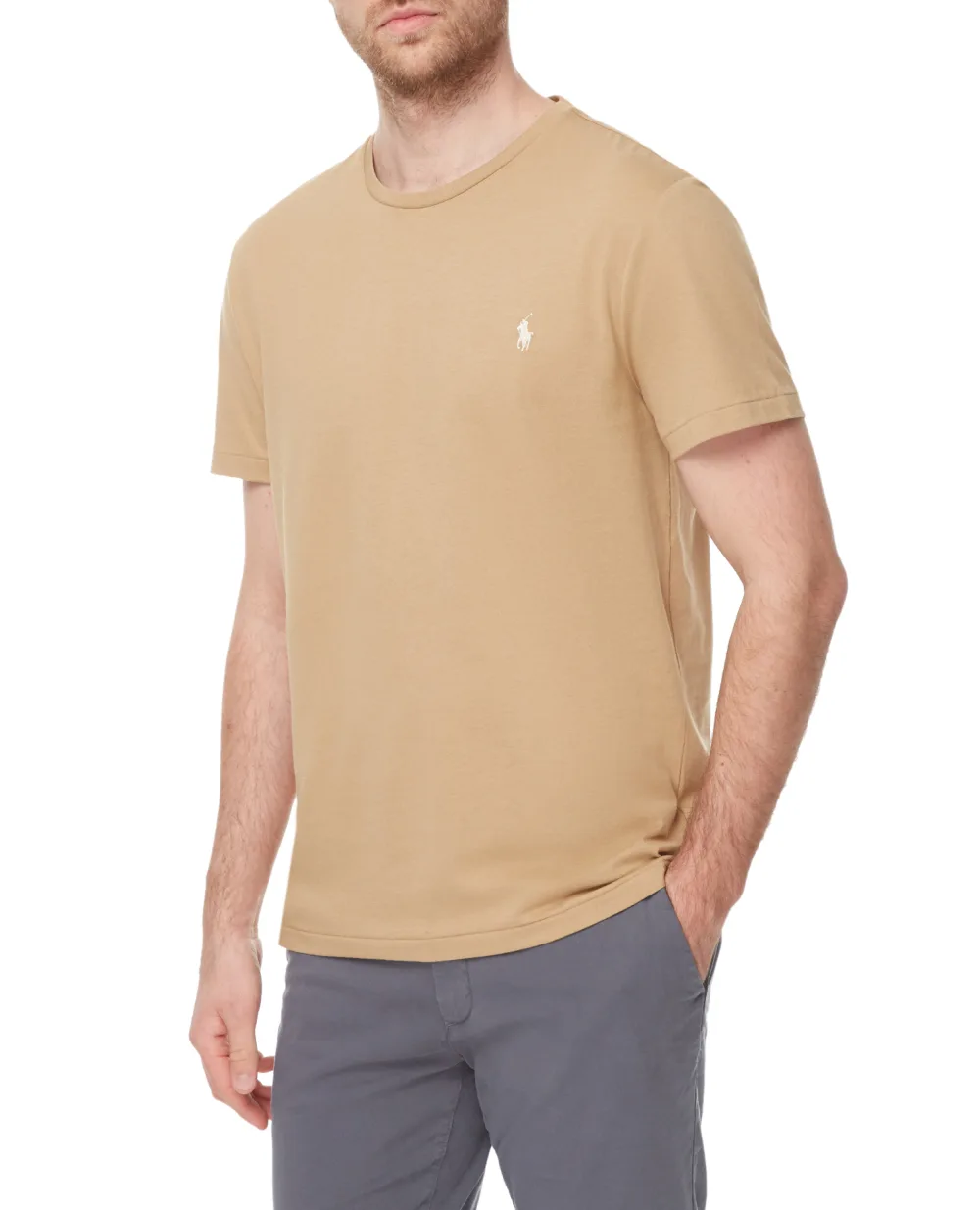 Футболка Polo Ralph Lauren 710671438279, бежевый цвет • Купить в интернет-магазине Kameron