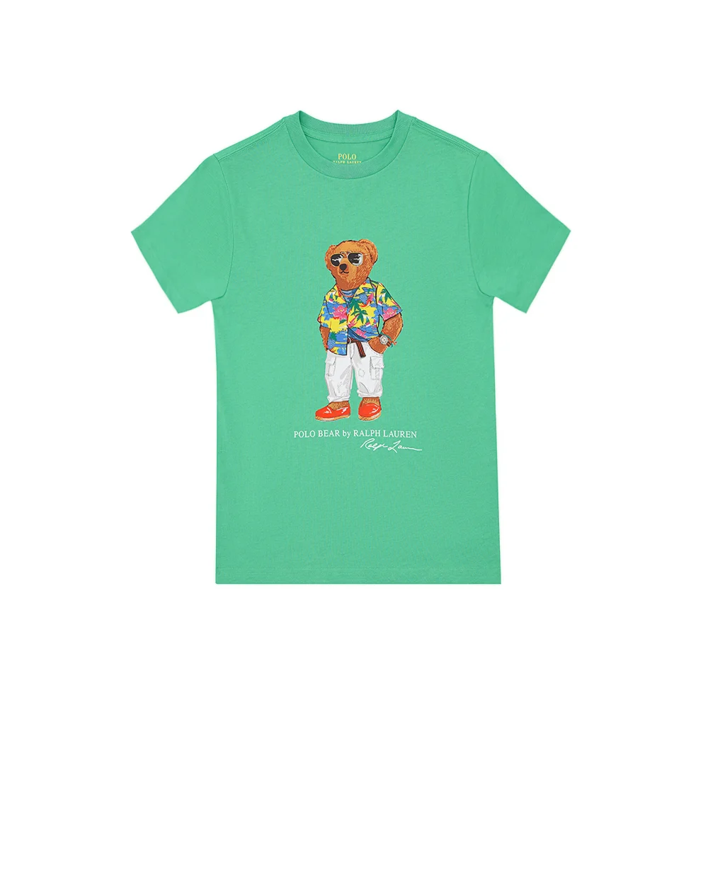 Детская футболка Polo Bear Polo Ralph Lauren Kids 323853828029, зеленый цвет • Купить в интернет-магазине Kameron