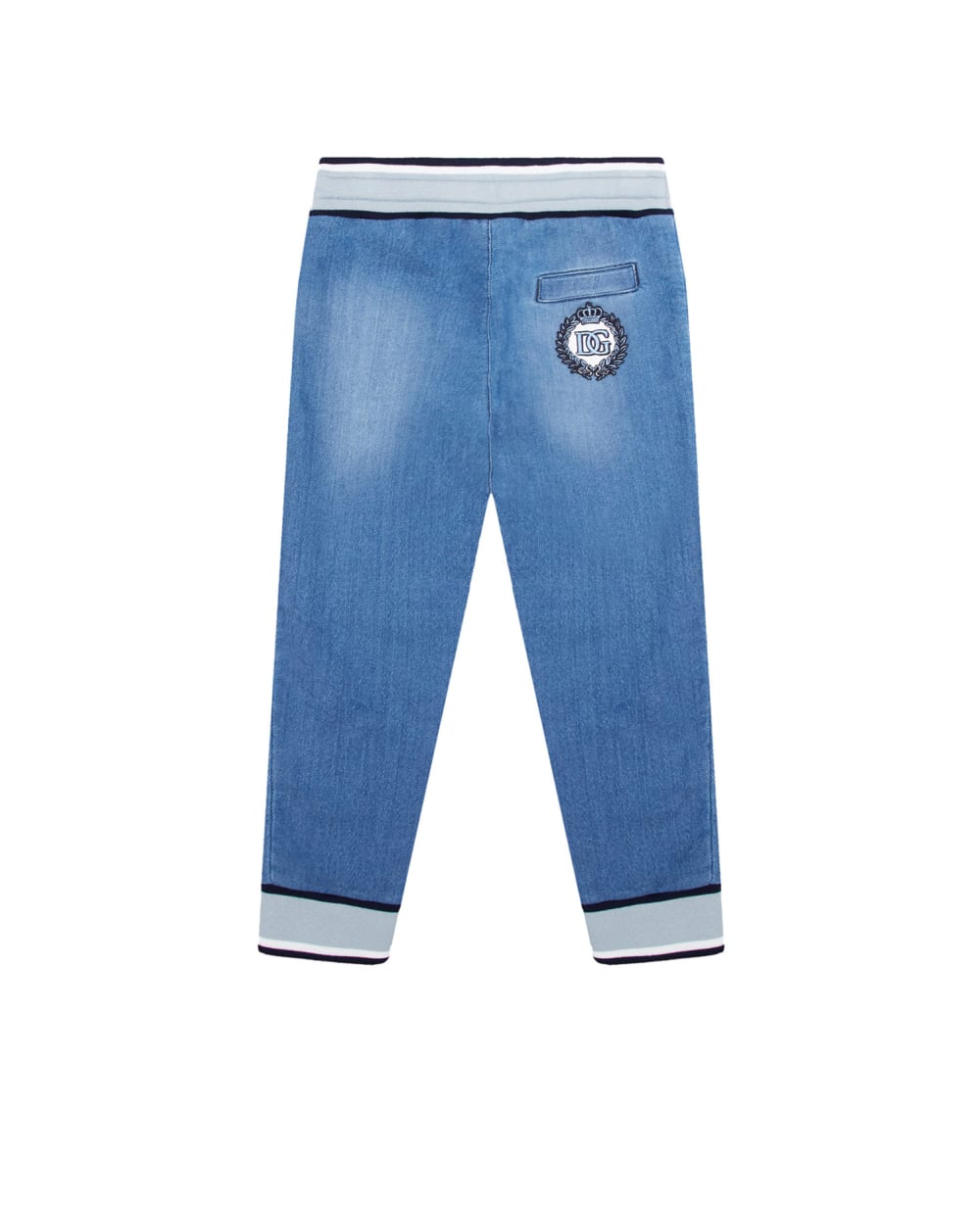 Детские брюки Dolce&Gabbana Kids L4JPT0-G7YDZ-B, голубой цвет • Купить в интернет-магазине Kameron