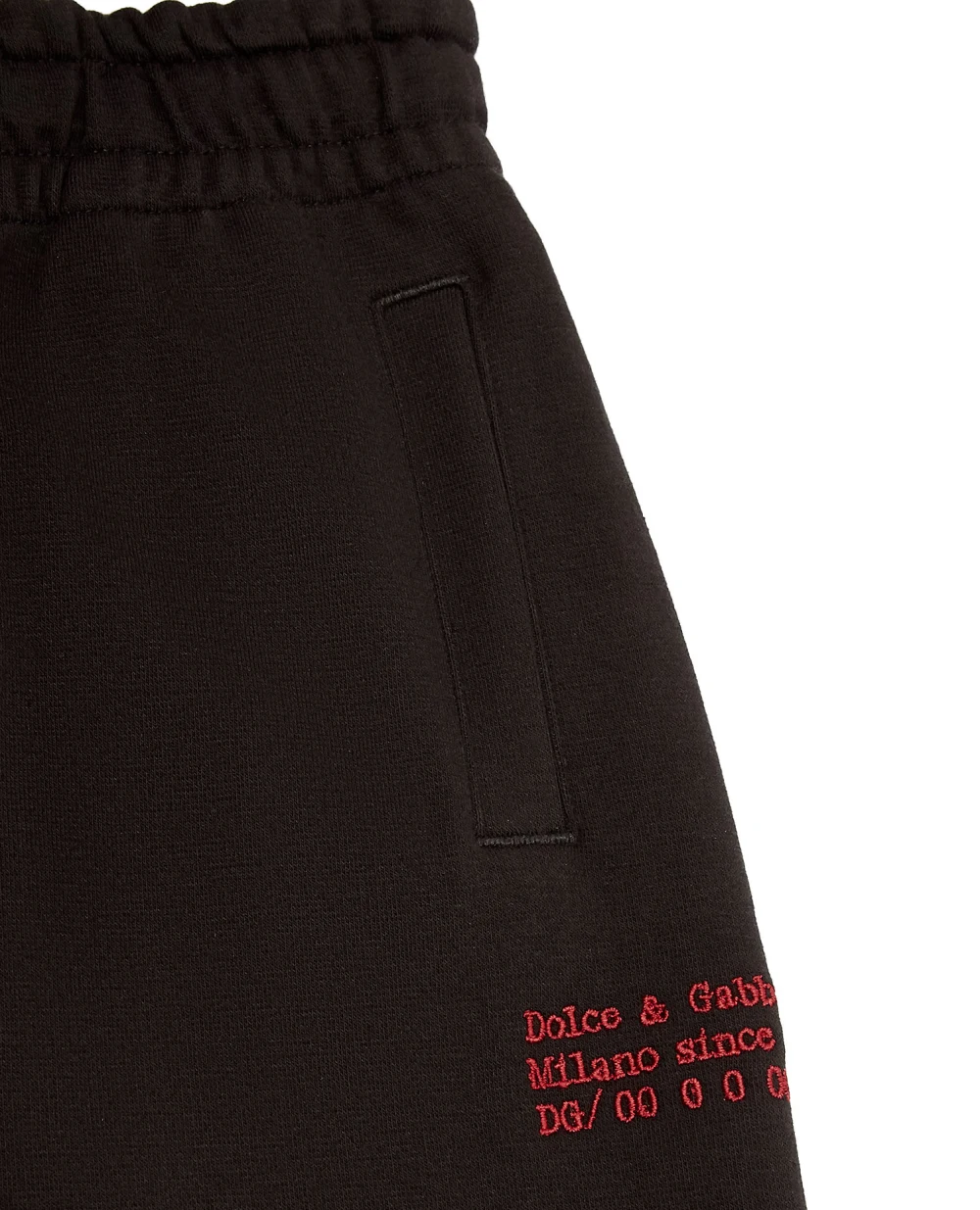 Детские спортивные брюки Dolce&Gabbana Kids L4JPEV-G7BZI-S, черный цвет • Купить в интернет-магазине Kameron
