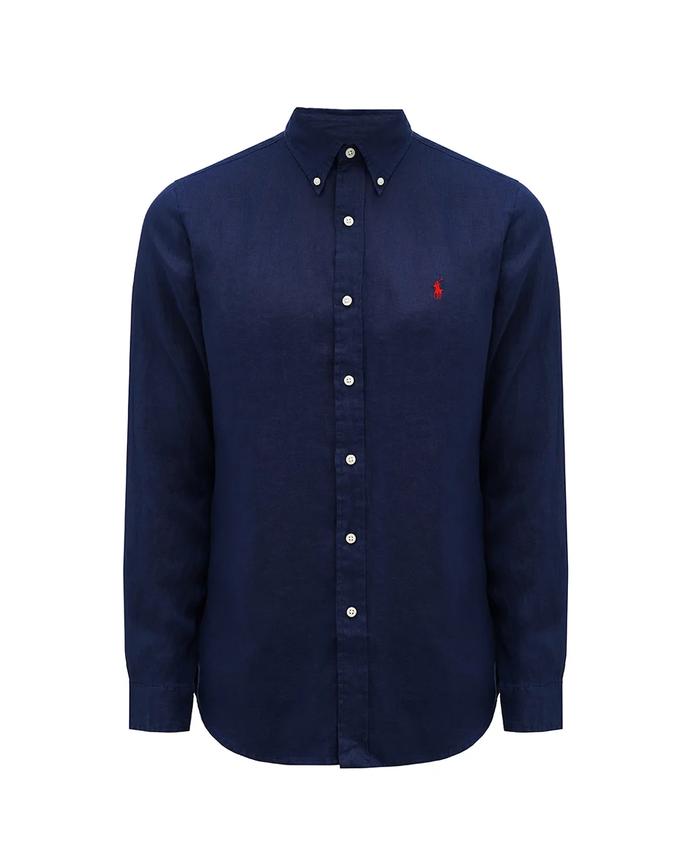 Льняная рубашка Polo Ralph Lauren 710794141002, темно-синий цвет • Купить в интернет-магазине Kameron