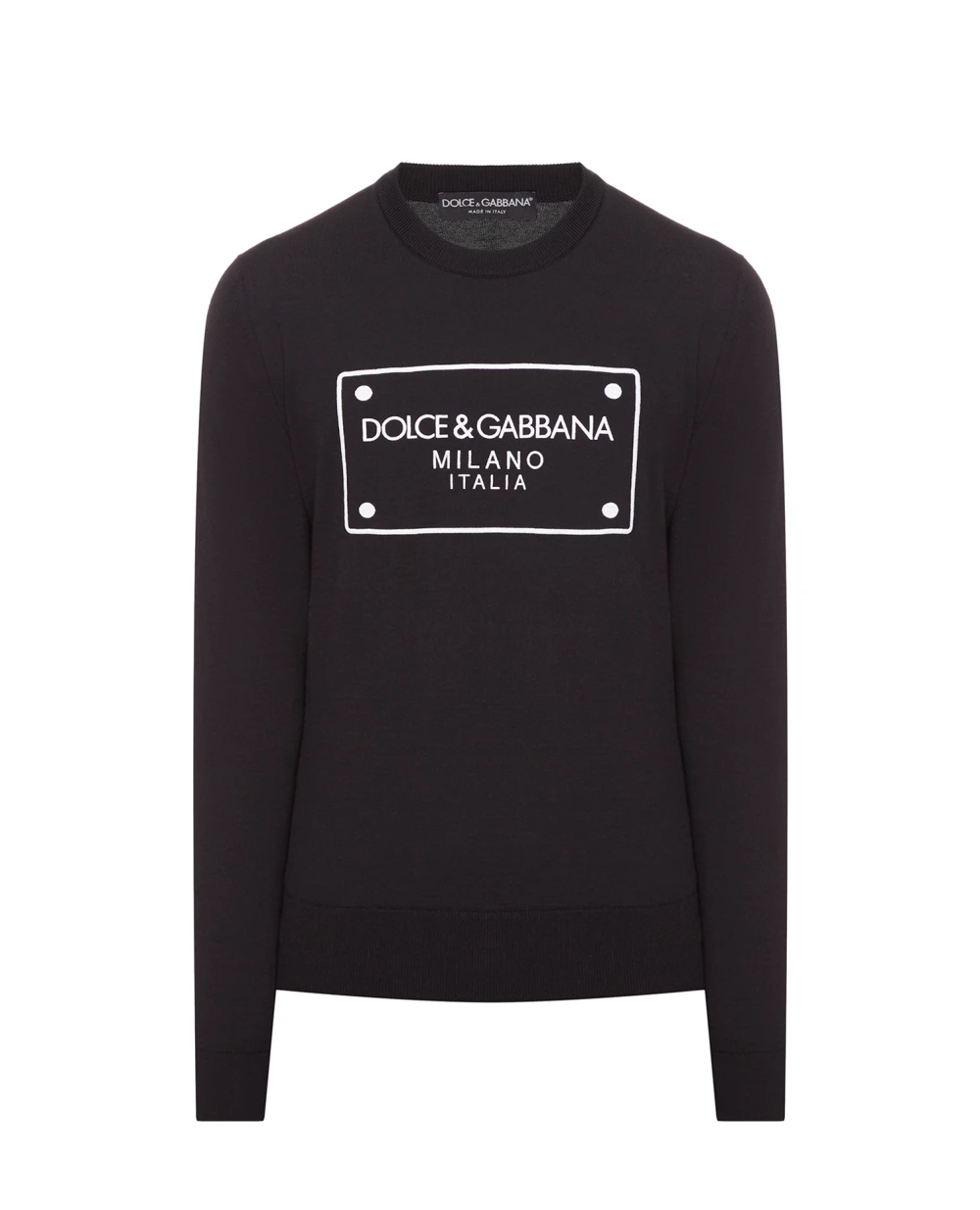 Вовняний джемпер Dolce&Gabbana GXJ79Z-JBVQ4, чорний колір • Купити в інтернет-магазині Kameron