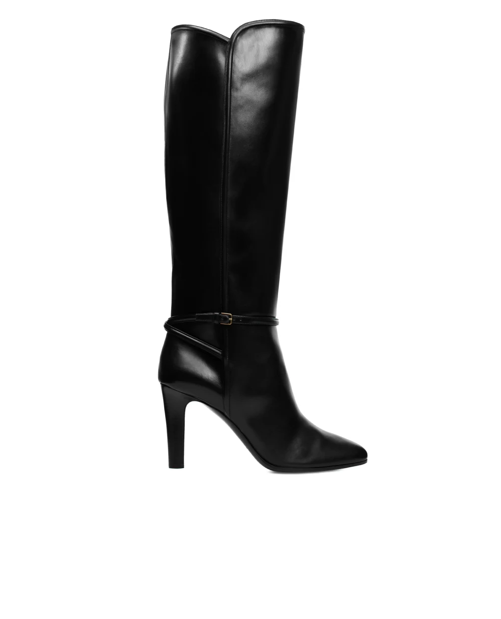 Кожаные сапоги Saint Laurent 632629-1YU00, черный цвет • Купить в интернет-магазине Kameron