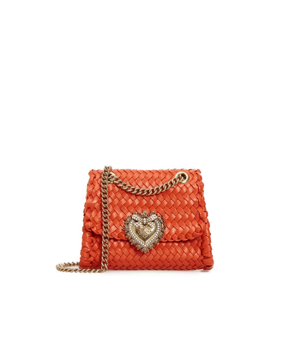 Кожаная сумка Devotion Dolce&Gabbana BB6877-AX813, коралловый цвет • Купить в интернет-магазине Kameron