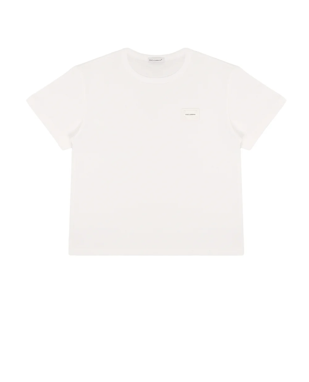 Детская футболка Dolce&Gabbana Kids L4JT7T-G7OLK-S, белый цвет • Купить в интернет-магазине Kameron