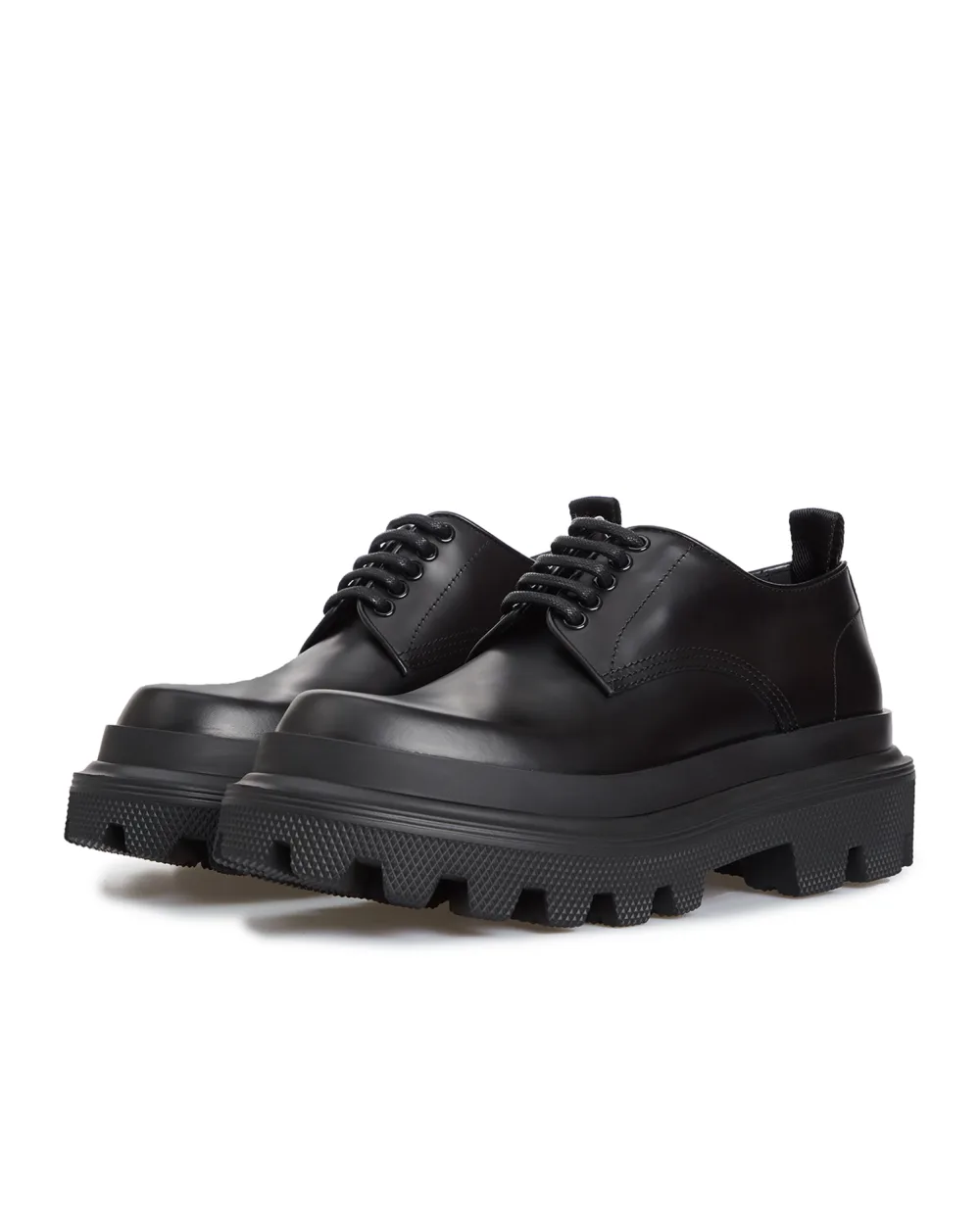 Шкіряні дербі Dolce&Gabbana A10794-AB640, чорний колір • Купити в інтернет-магазині Kameron