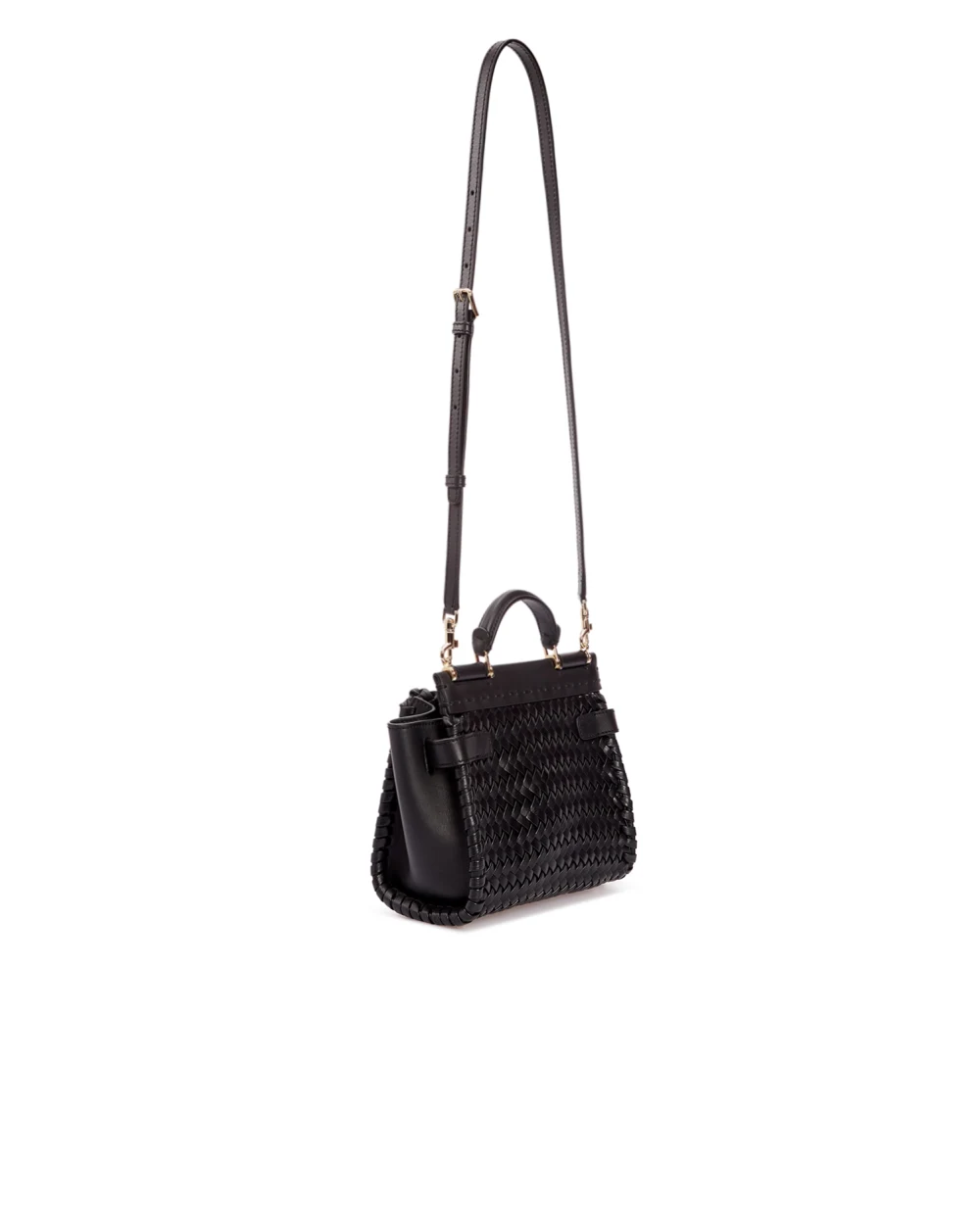 Кожаная сумка Sicily Dolce&Gabbana BB6960-AO398, черный цвет • Купить в интернет-магазине Kameron