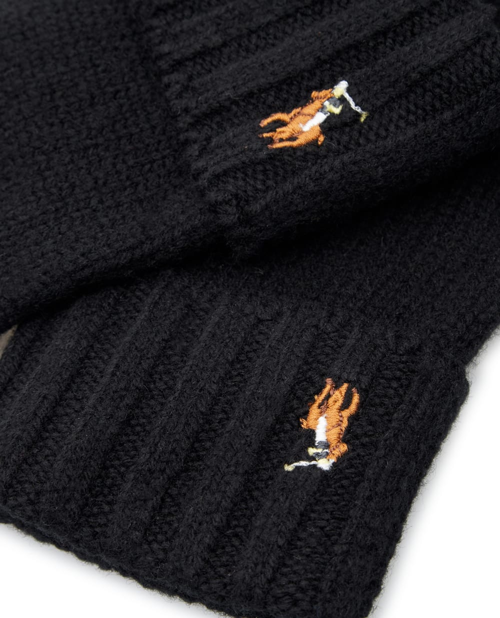 Шерстяные перчатки Polo Ralph Lauren 449777692001, черный цвет • Купить в интернет-магазине Kameron