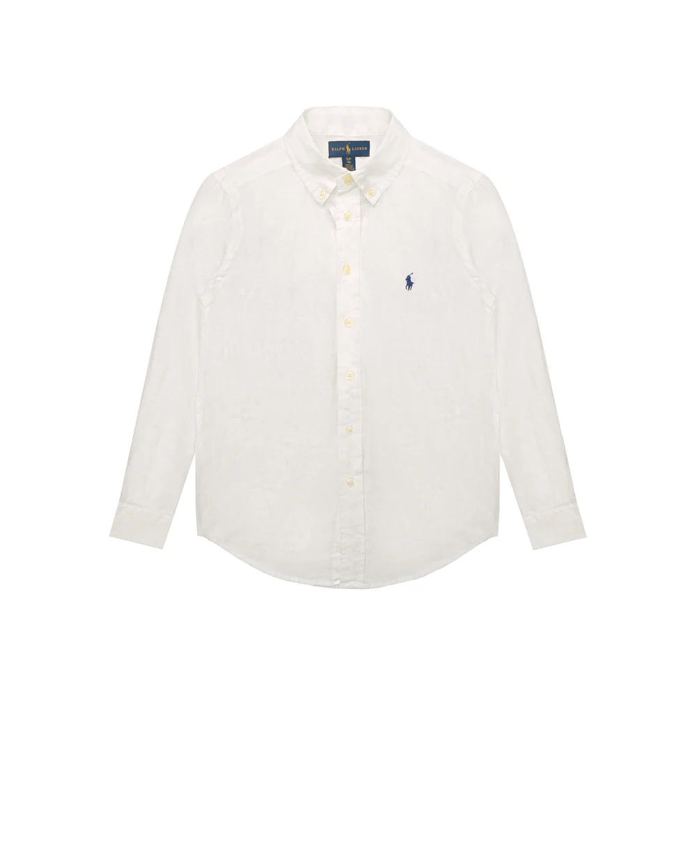 Детская льняная рубашка Polo Ralph Lauren Kids 321865270005, белый цвет • Купить в интернет-магазине Kameron