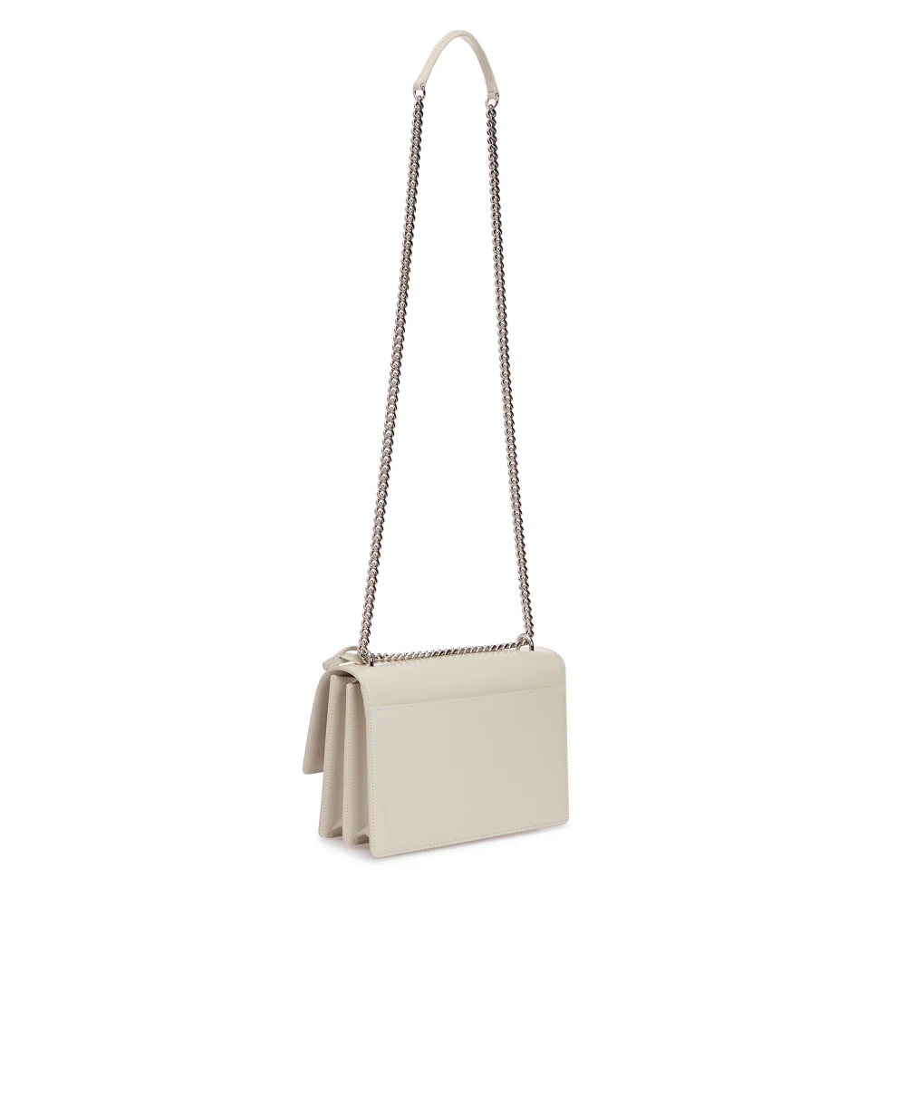 Кожаная сумка Sunset Medium Saint Laurent 442906-D420N-, белый цвет • Купить в интернет-магазине Kameron