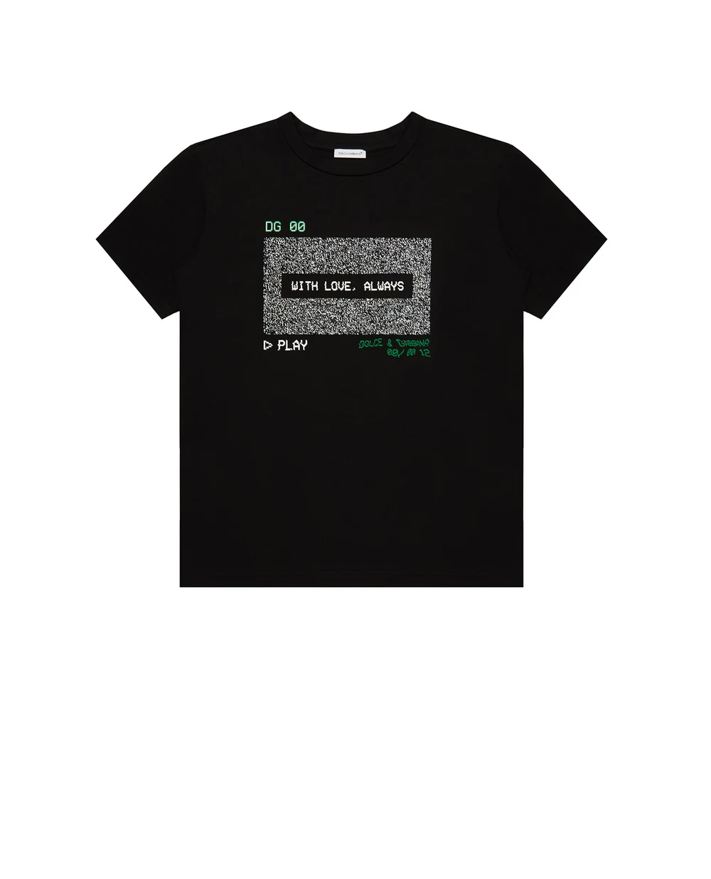 Детская футболка Dolce&Gabbana Kids L4JTDM-G7BMD-S, черный цвет • Купить в интернет-магазине Kameron