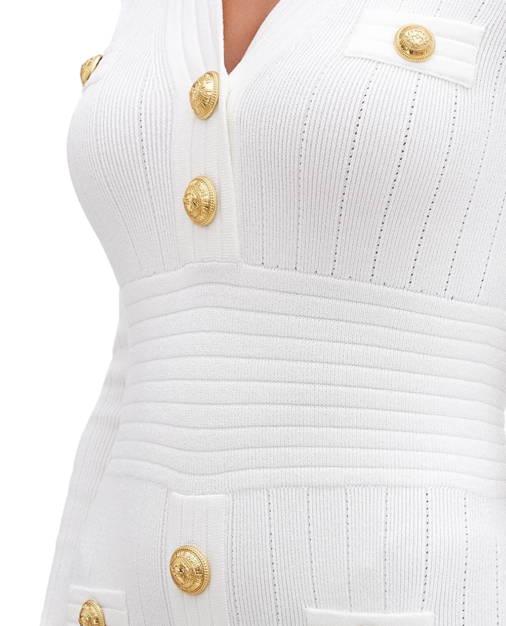 Платье Balmain BF1R8059KB07, белый цвет • Купить в интернет-магазине Kameron