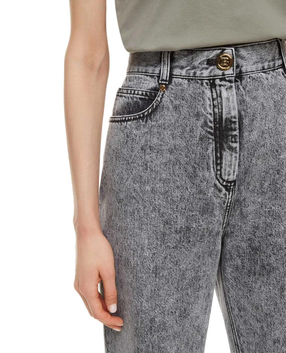 Джинсы Balmain VF0MK000D112, серый цвет • Купить в интернет-магазине Kameron
