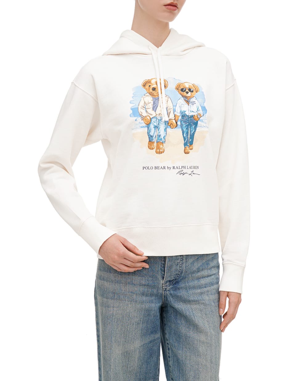 Худи Polo Bear Polo Ralph Lauren 211936699001, молочный цвет • Купить в интернет-магазине Kameron