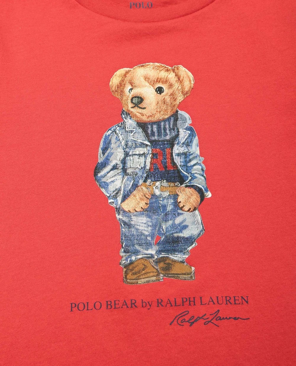 Детская футболка Polo Bear Polo Ralph Lauren Kids 313856392001, красный цвет • Купить в интернет-магазине Kameron