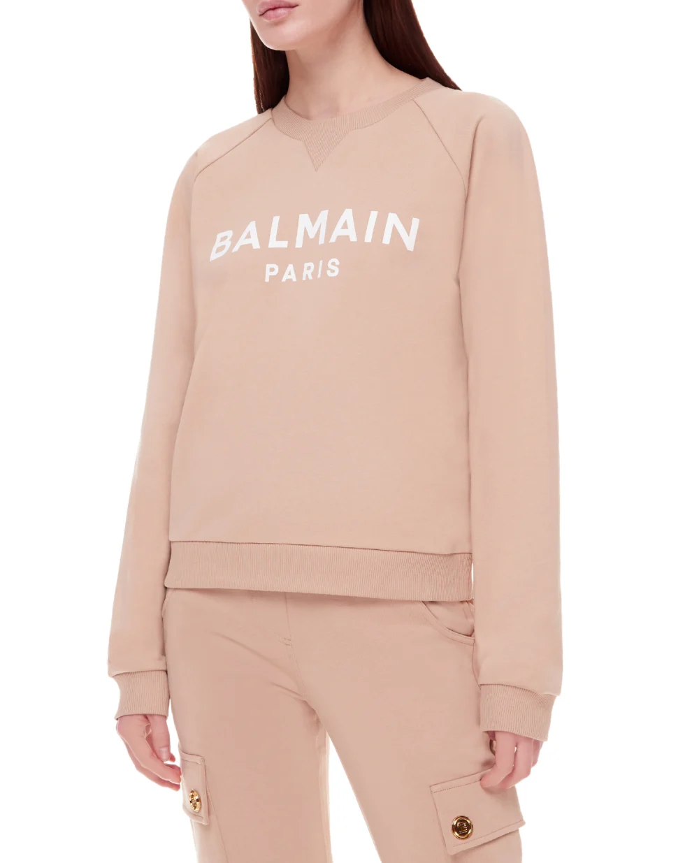 Свитшот Balmain XF1JQ001BB02, бежевый цвет • Купить в интернет-магазине Kameron