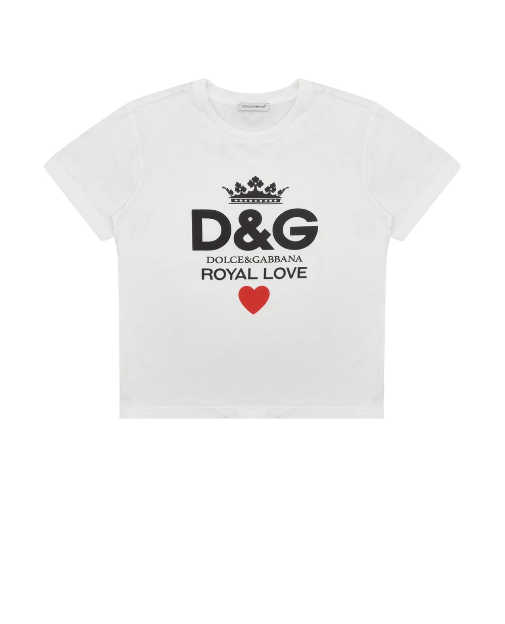 Детская футболка Dolce&Gabbana Kids L4JT7N-G7QOM-S, белый цвет • Купить в интернет-магазине Kameron