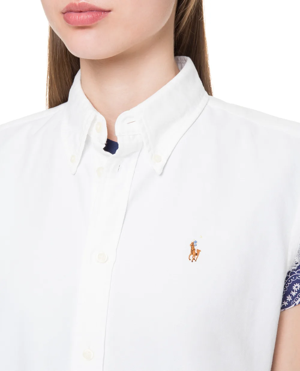 Рубашка Polo Ralph Lauren 744716001, белый цвет • Купить в интернет-магазине Kameron
