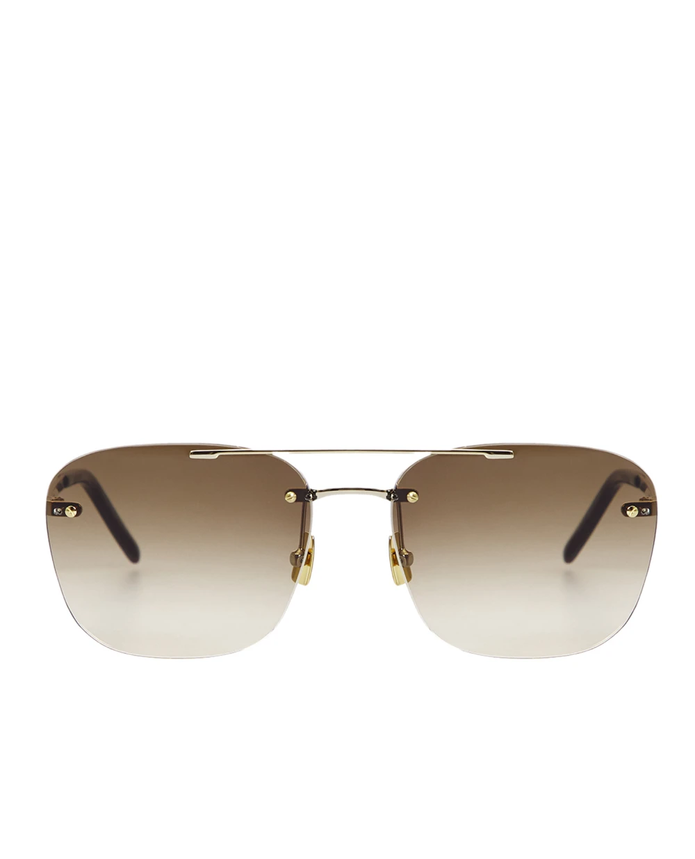 Солнцезащитные очки Saint Laurent SL 309 RIMLESS-003, золотой цвет • Купить в интернет-магазине Kameron