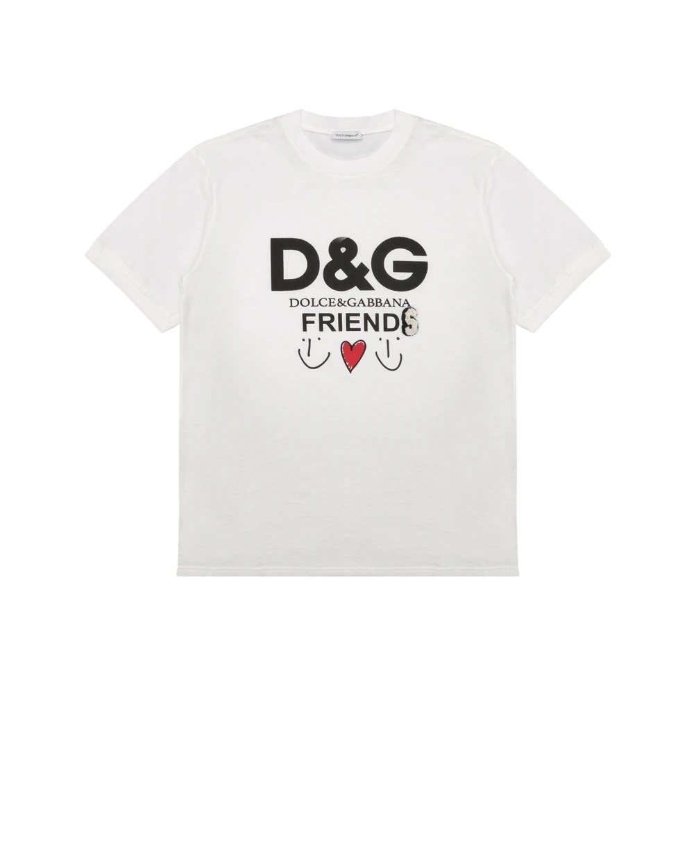 Детская футболка Dolce&Gabbana Kids L5JTBT-G7QDX-B, белый цвет • Купить в интернет-магазине Kameron