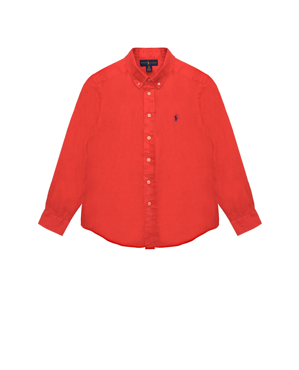 Детская льняная рубашка Polo Ralph Lauren Kids 321865270001, коралловый цвет • Купить в интернет-магазине Kameron