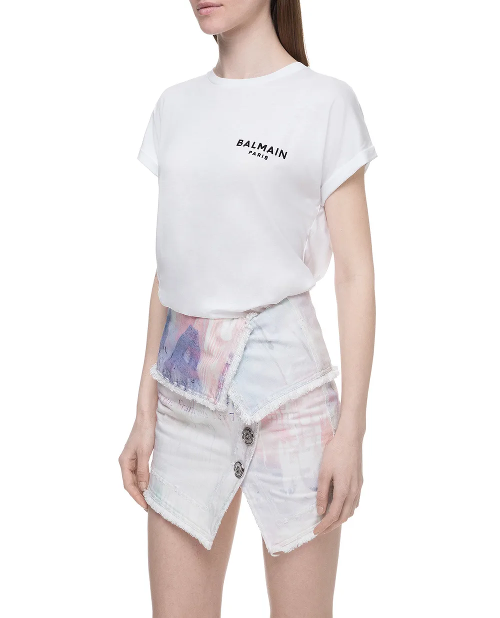 Футболка Balmain TF11351I382, белый цвет • Купить в интернет-магазине Kameron