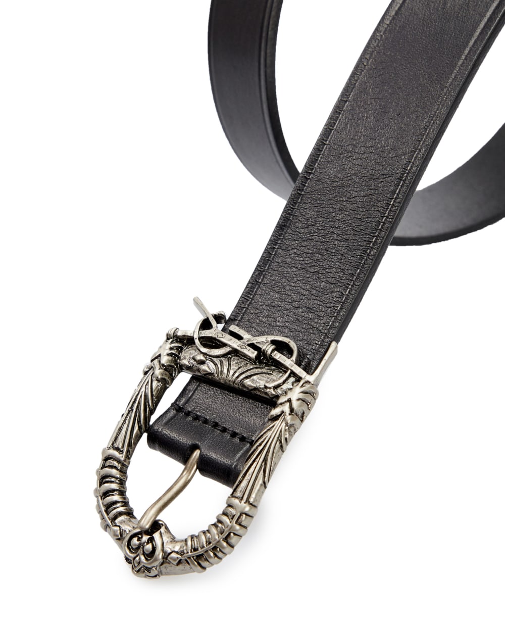 Кожаный ремень Saint Laurent 533721-0IH0D, черный цвет • Купить в интернет-магазине Kameron