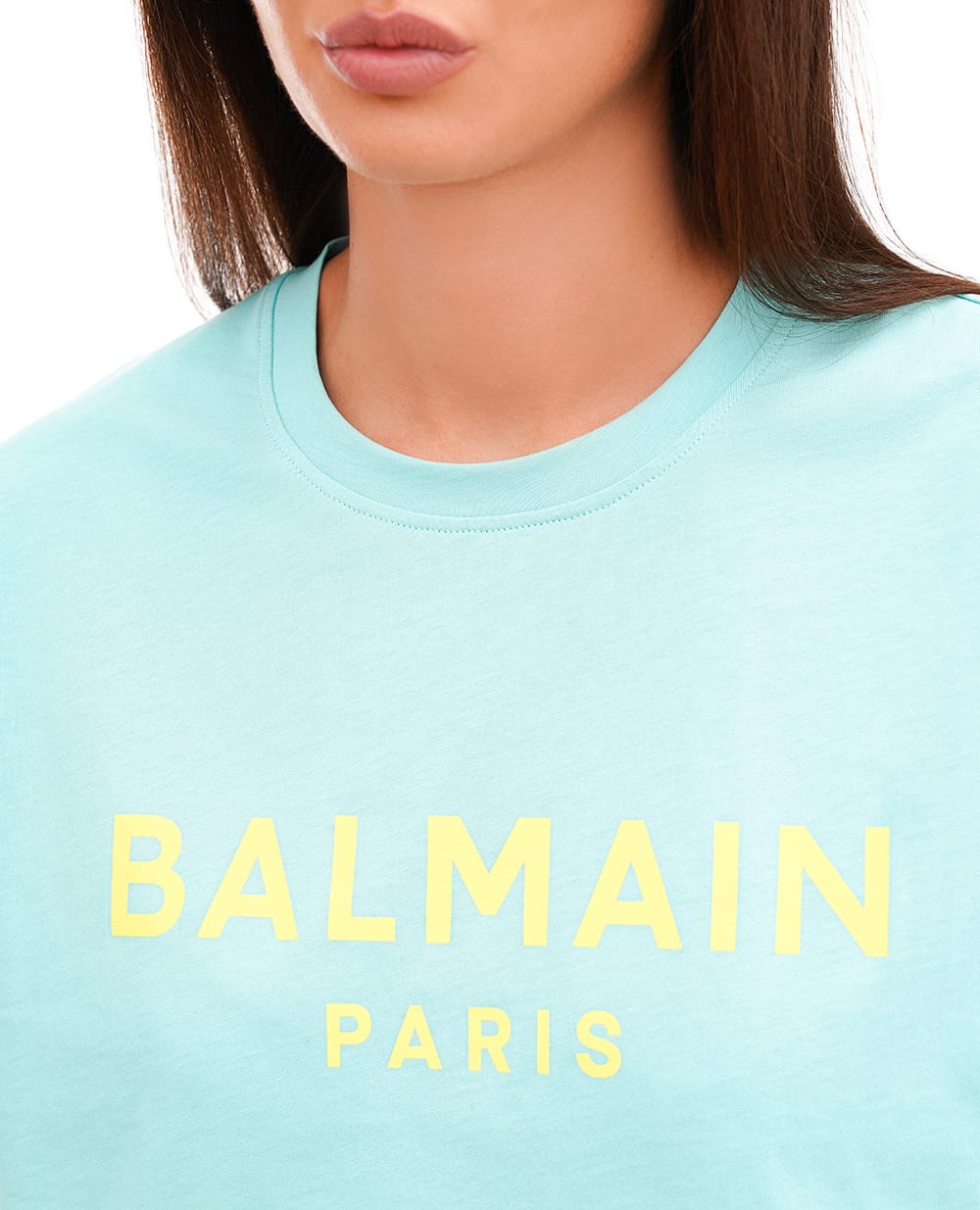 Футболка Balmain BF1EE020BB02, мятный цвет • Купить в интернет-магазине Kameron