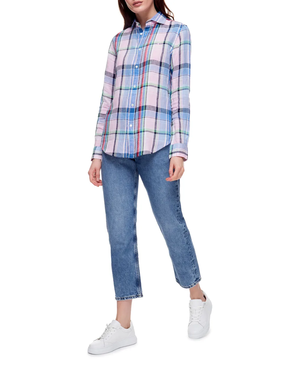 Льняная рубашка Polo Ralph Lauren 211827695007, разноцветный цвет • Купить в интернет-магазине Kameron