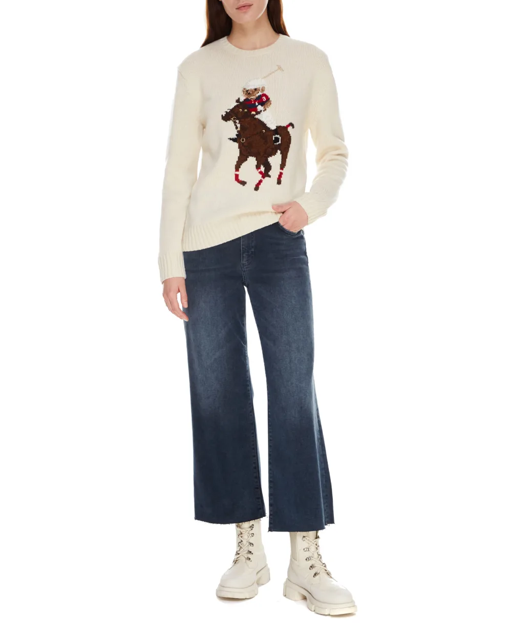 Шерстяной джемпер Polo Ralph Lauren 211843149001, бежевый цвет • Купить в интернет-магазине Kameron