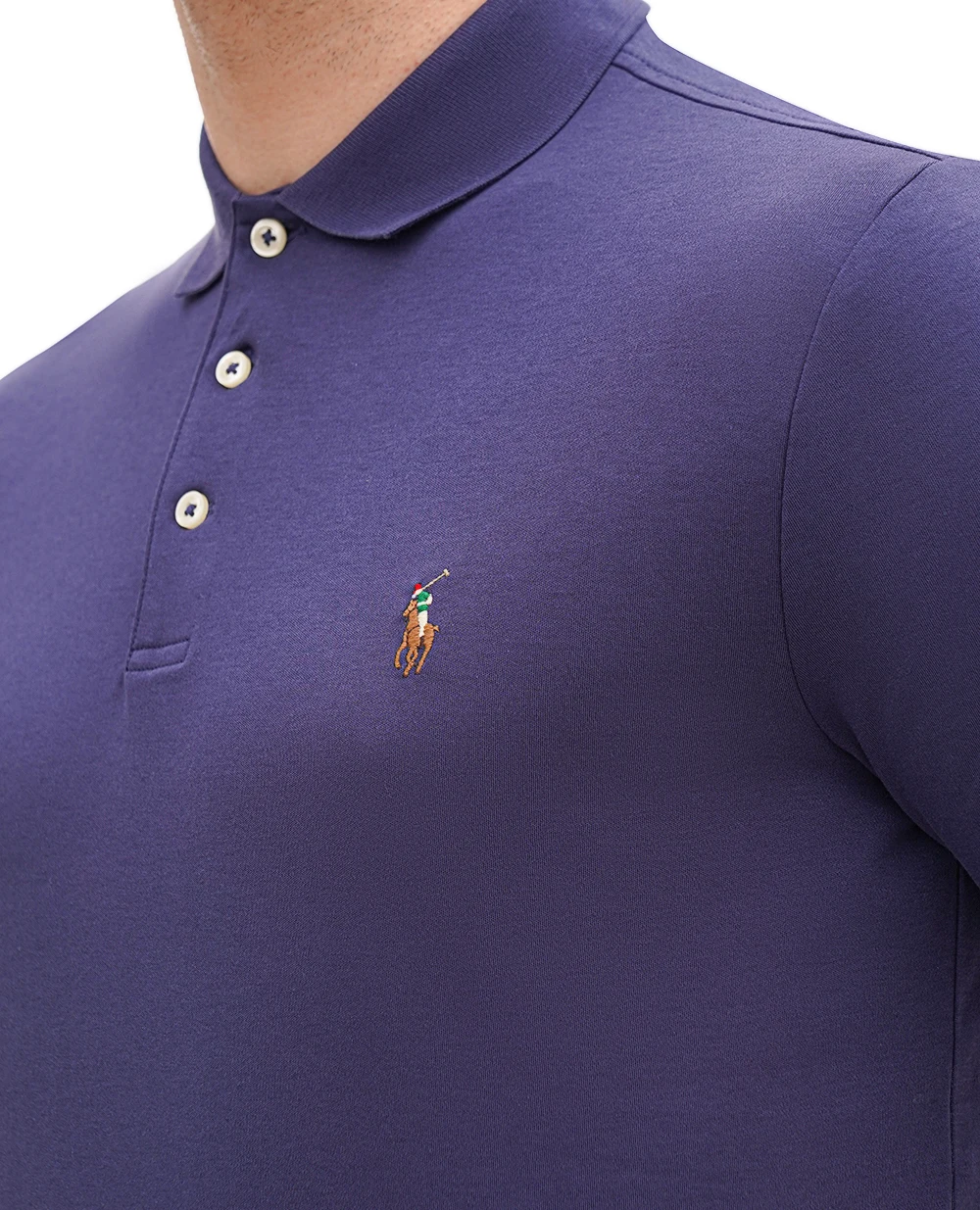 Поло Interlock Polo Ralph Lauren 710704319125, синий цвет • Купить в интернет-магазине Kameron