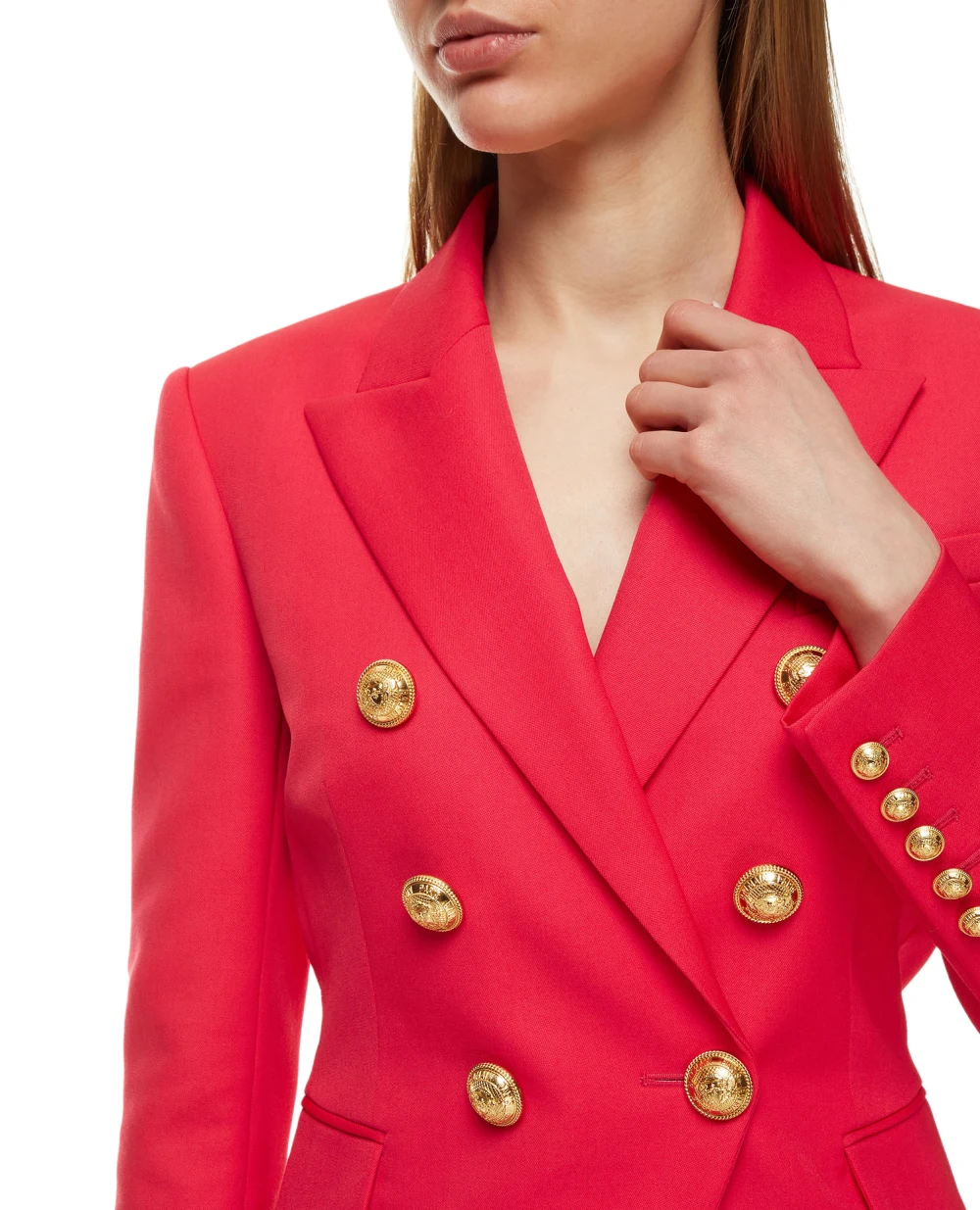 Шерстяной жакет Balmain VF0SG000167L, красный цвет • Купить в интернет-магазине Kameron