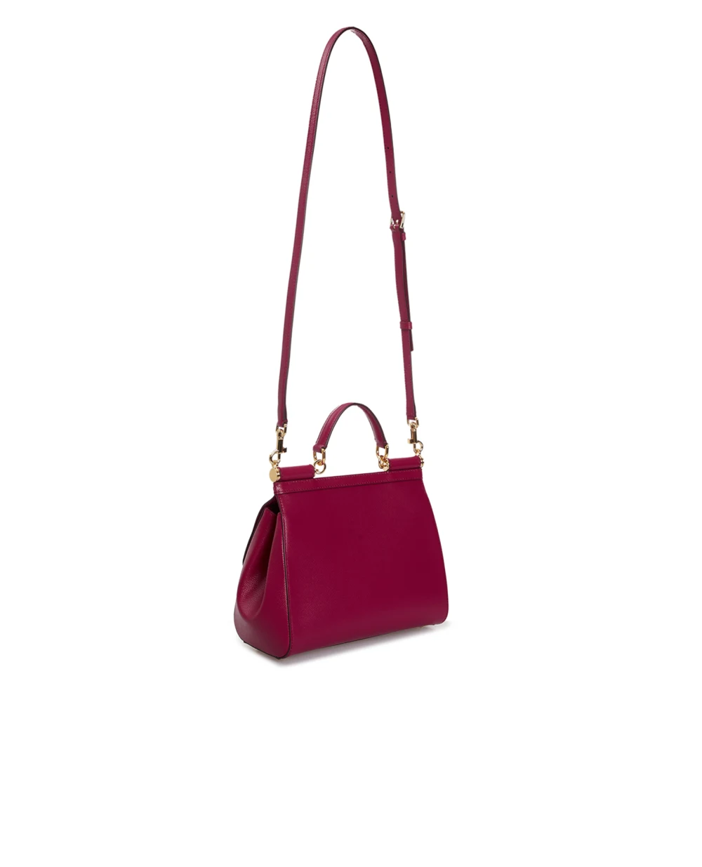 Кожаная сумка Sicily Large Dolce&Gabbana BB6002-A1001, фуксия цвет • Купить в интернет-магазине Kameron