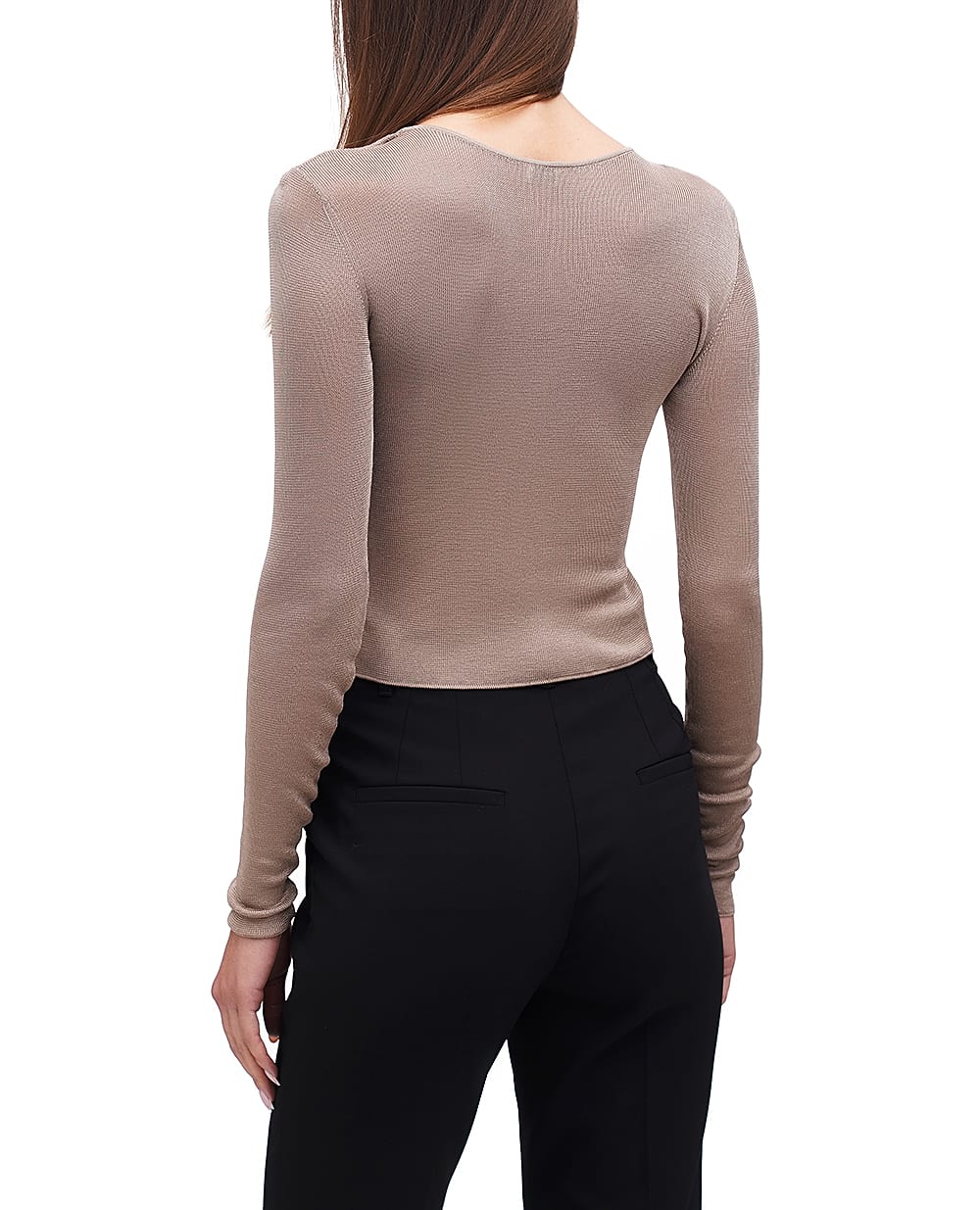Топ Saint Laurent 735702-Y76BM, коричневый цвет • Купить в интернет-магазине Kameron
