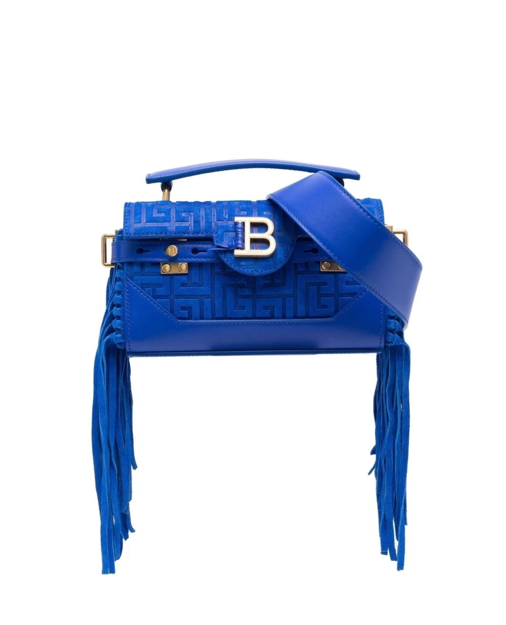 Кожаная сумка B-Buzz Balmain AN1AE717LPAF, синий цвет • Купить в интернет-магазине Kameron