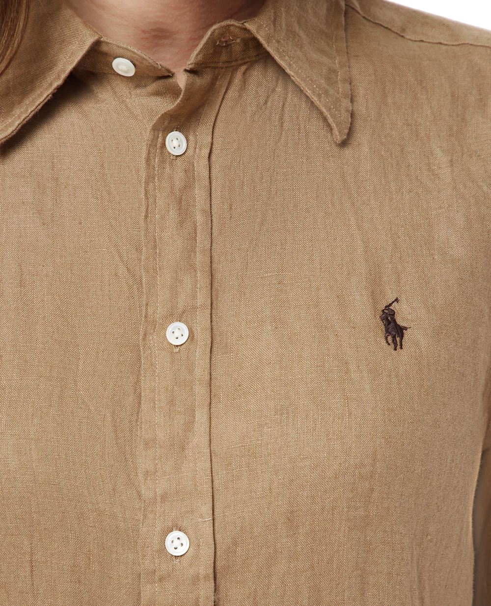 Льняная рубашка Polo Ralph Lauren 211920516005, бежевый цвет • Купить в интернет-магазине Kameron